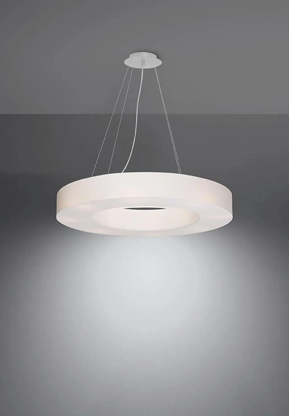 LAMPA wisząca SL.0753 materiałowa OPRAWA zwis okrągły biały