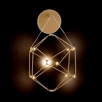 Przyścienna lampa ASIS LE44325 LED 6W 3000K geometryczna złoty