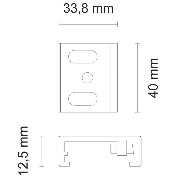 Mocowanie szynoprzewodu 8128 Shilo do 3-fazowej szyny natynkowej białe