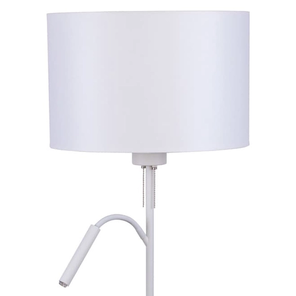 Stojąca lampa do sypialni podwójna Hotel 9074 Nowodvorski na peszlu biała