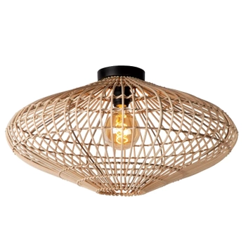 Sufitowa lampa rattanowa Magali 03135/56/72 Lucide drewniana czarna