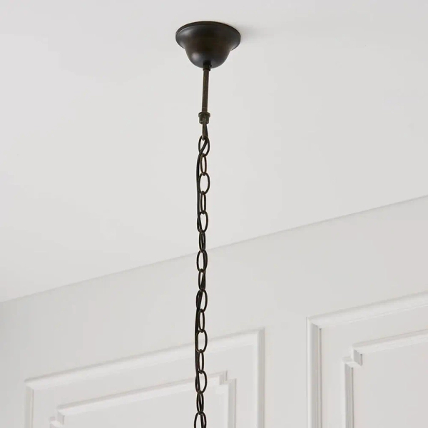 Wisząca lampa salonowa Hector 64162 witrażowa na łańcuchu kolorowa