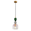 Lampa wisząca szklana PASTELLO ST-DN345B do jadalni różowa szara zielona