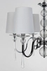 Wisząca lampa glamour do salonu CHARLOTTE P0109 metal tkanina chrom