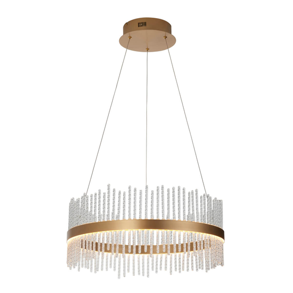 Lampa wisząca okrągła L&-1107671 LED 41W 3000K złoty przezroczysty