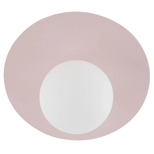 Lampa nasufitowa Pixi 10228 do gabinetu kula bubble dysk plate różowa biała