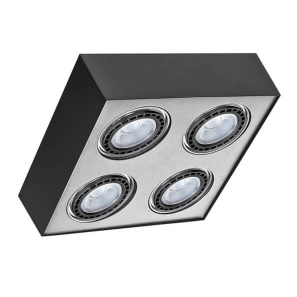 Lampa sufitowa downlight Paulo AZ0968 Azzardo kwadratowa czarna