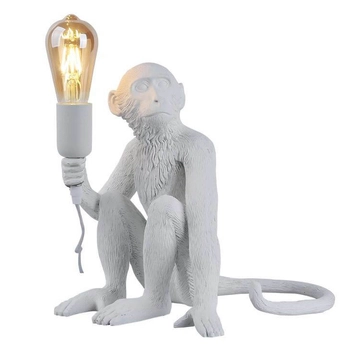 Dekoracyjna lampka stojąca Monkey ABR-KARD4-B Abruzzo małpka biały