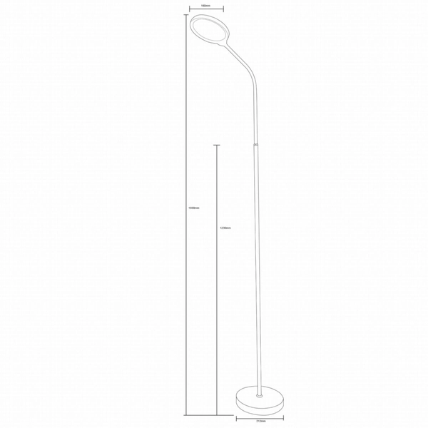 Regulowana lampa podłogowa SM-609-WH LED 10W 3000-6000K biały