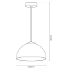 Kopułowa wisząca lampa GAMMA BLACK MLP1063 do jadalni czarny