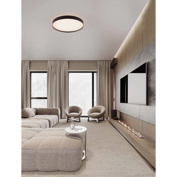 Okrągła lampa sufitowa HURTADO LE44880 LED 48W 2700-3000K jadalniana czarna