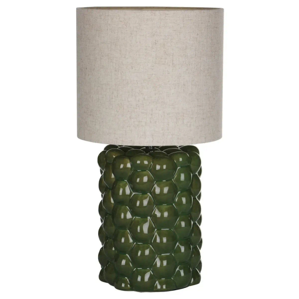 Lampka nocna abażurowa Jayden JAY4224 ceramiczna zielona
