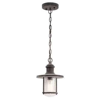 Zewnętrzna LAMPA wisząca Riverwood Riverwood KL-RIVERWOOD8-M Elstead KICHLER klasyczna OPRAWA ogrodowy ZWIS na łańcuchu IP44 cynk przezroczysty