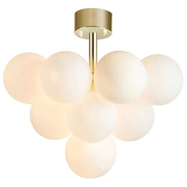 Modernistyczna LAMPA sufitowa MERLOT 107912 Markslojd szklana OPRAWA plafon kule balls mosiądz białe