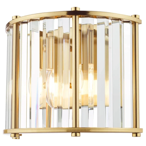 Kryształowy kinkiet ścienny Kiran KIR0935 do jadalni mosiądz