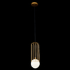 Modernistyczna LAMPA wisząca TELFORD P361PL-01G Maytoni druciana OPRAWA szklana kula zwis złoty biały