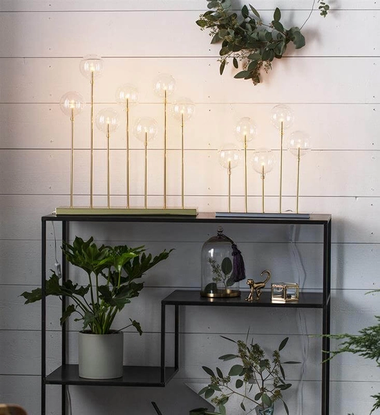 Lampka stołowa dekoracyjna świąteczna Master na komodę złota