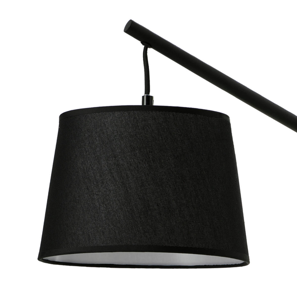 Drewniana lampa stołowa GARDA AZ5644 Azzardo abażur metal czarny