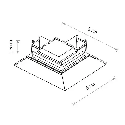 Podtynkowy łącznik narożny do szyn 1-obwodowych 11732 czarny