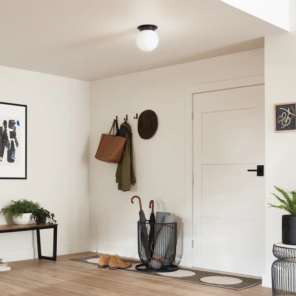 Minimalistyczna sufitowa lampa Albers KL-ALBERS-F-G-BK kula czarna