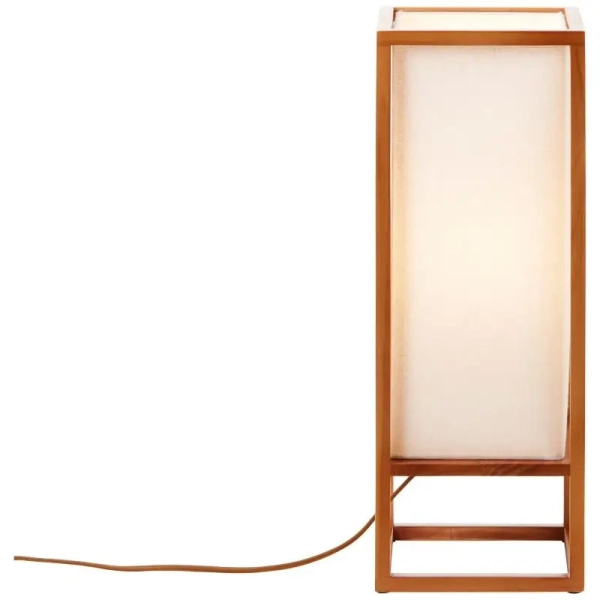 Stołowa lampka drewniana Seaside 93092/09 biała brązowa