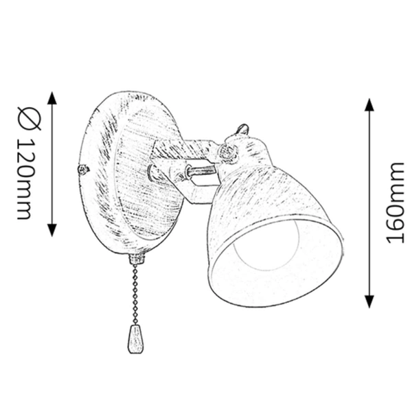 Kinkiet LAMPA ścienna VIVIENNE 5966 Rabalux industrialna OPRAWA regulowany reflektorek retro biały