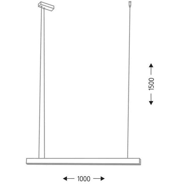 LAMPA wisząca ISASEKI 8663 Shilo metalowa OPRAWA zwis LED 16W 4000K listwa biała