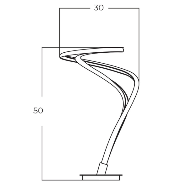 Stojąca lampka na stół TWIST AZ5736 Azzardo LED 15W 3000K metal złoty
