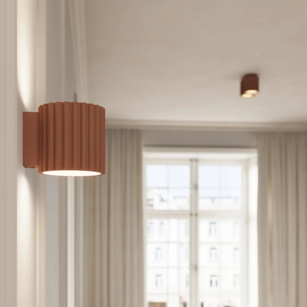 Ryflowana tuba sufitowa AURA mocca SL.1804 GU10 metalowa