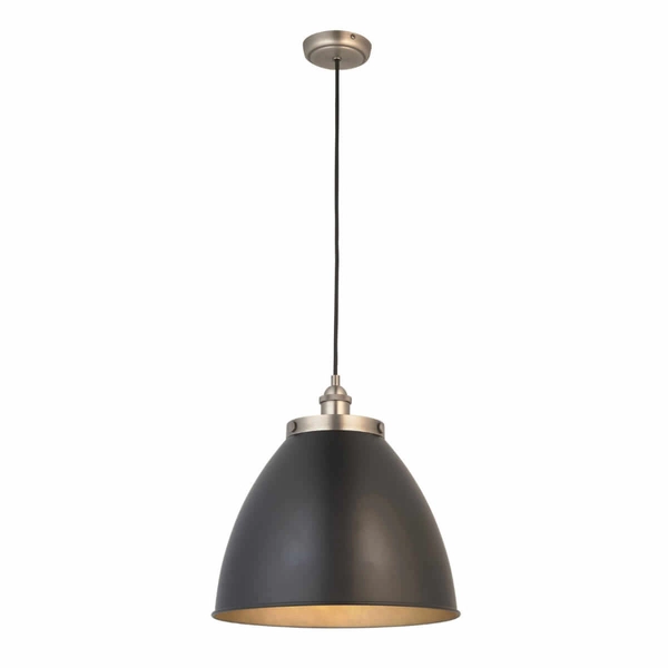 Wisząca lampa retro Franklin 98749 Endon do jadalni czarna cyna