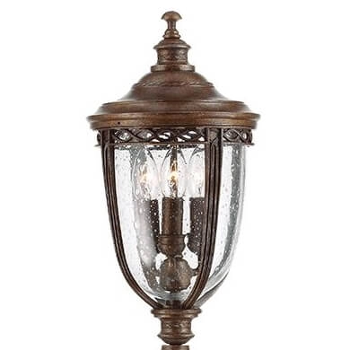 Zewnętrzna lampa stojąca FE-EB4-M-BRB industrialna brąz