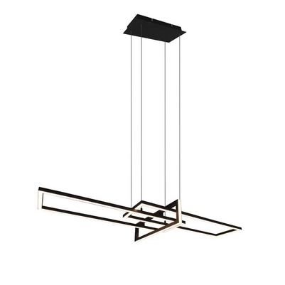 Czarny zwis ledowy Salinas 320310332 ramki 34W 3000K nad łóżko