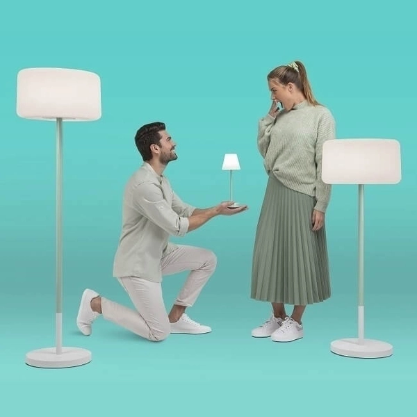 Stołowa lampka dotykowa LOLA LUMLLS030ANWLNW IP44 na baterie czarny biały