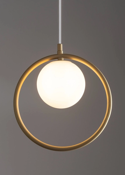 Wisząca lampa złota Ring do przedpokoju metalowy pierścień