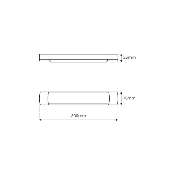 Podłużna lampa sufitowa EK9837 LED 7W 4000K listwa biała