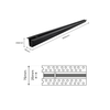 Szyna podtynkowa 1,5m listwa Magnetic Track ML6631 magnetyczny czarny