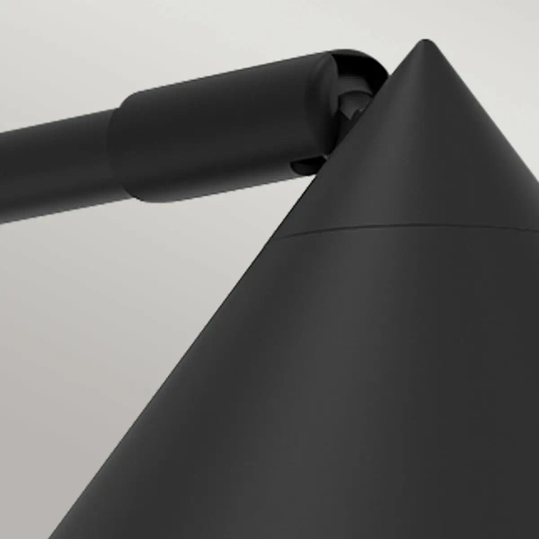 Ścienny kinkiet z włącznikiem Remyck ALM-REMYCK-1WB-BK stożek czarny