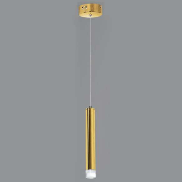 LAMPA wisząca GOLDIE ML5713 Milagro metalowa OPRAWA tuba LED 5W 4000K zwis okrągły złoty