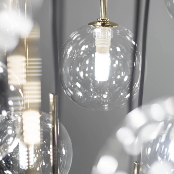 Kaskadowa lampa wisząca Aurora 10182 TK Lighting kule złota czarna