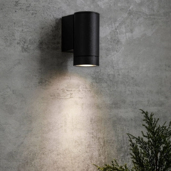 Ścienna LAMPA elewacyjna PIPE 107914 Markslojd zewnętrzna OPRAWA metalowa tuba outdoor IP44 czarna