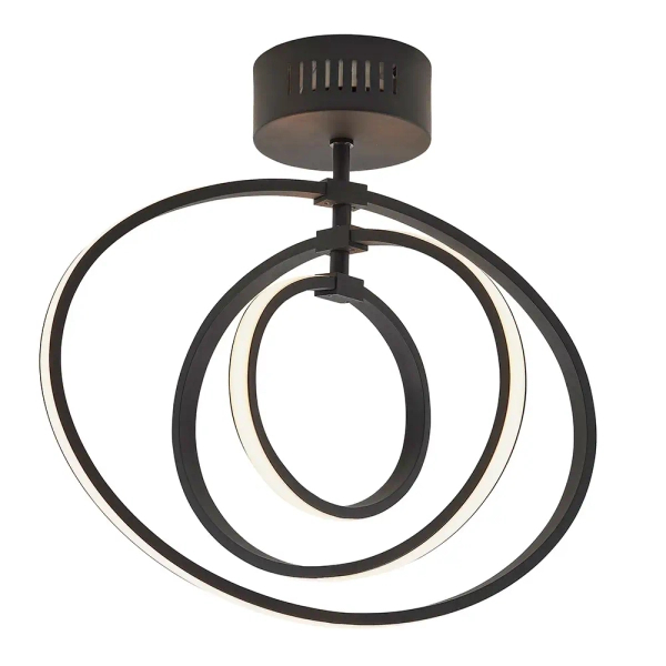 Sufitowa lampa okręgi Avali 80682 LED 24,12W 3000K czarny biały