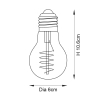 Żarówka bańka filament Spiral 107773 LED 4W 2200K przezroczysta