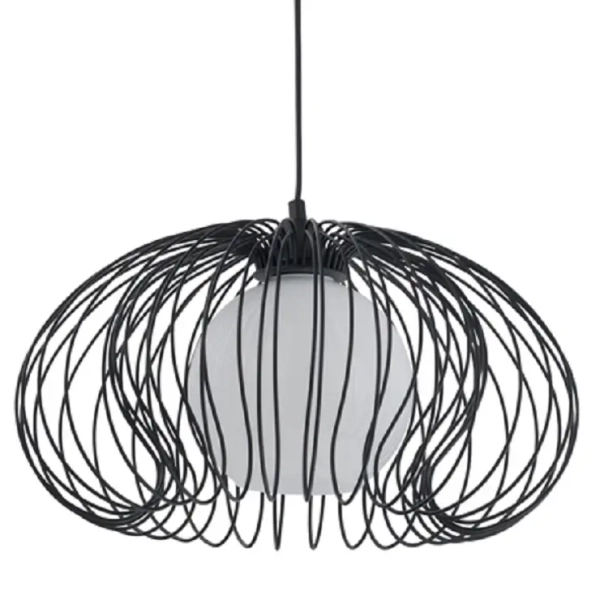 Loftowa wisząca lampa do sypialni MERSEY 5296 druciana czarna