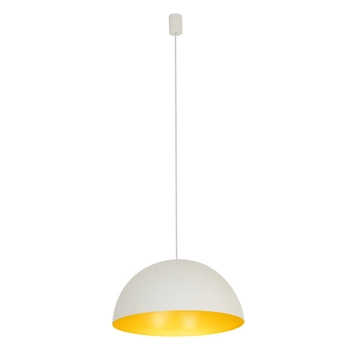 Lampa wisząca glamour Hemisphere Super 10700 Nowodvorski kopuła biała złota