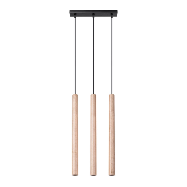 Potrójna lampa wisząca Pastelo SL.1267 tuba sople czarna