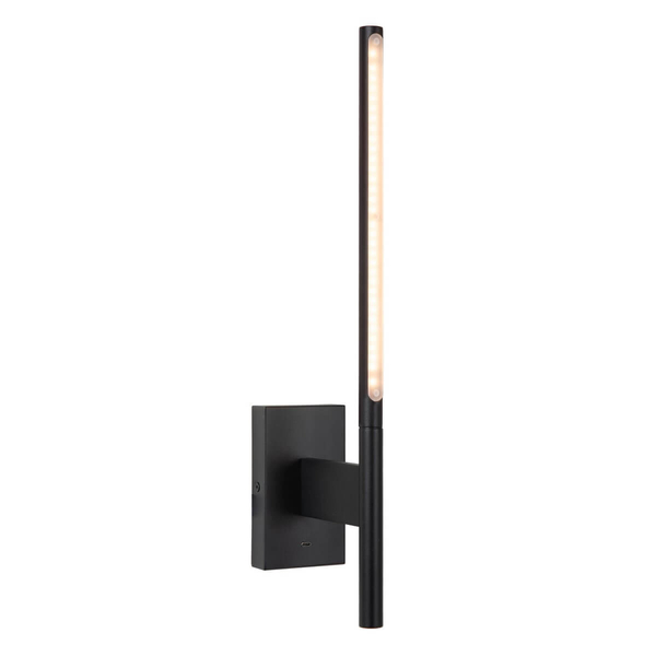 Podłużna lampa ścienna Finan 68210/06/30 Lucide LED 6W 2700K tuba czarna