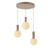 Wisząca lampa kulista TESTA beżowa biała 33-50908 3xG9 potrójna do jadalni