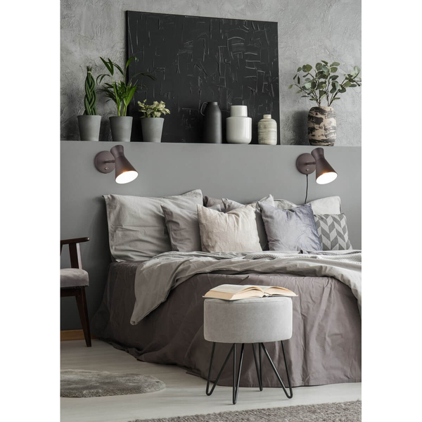 Lampa przyścienna z włącznikiem Enzo R20781732 do czytania czarny