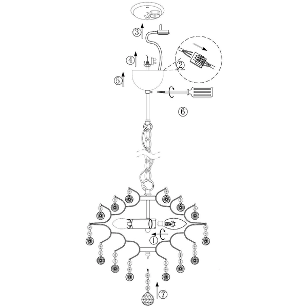 LAMPA wisząca HIDDEN GEM 107416 Markslojd kryształowa OPRAWA zwis glamour crystal przezroczysty przydymiony