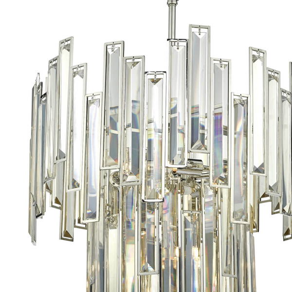 Wisząca lampa na łańcuchu ODILE ODI0620 glamour szampański przezroczysty